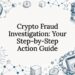 Decorative title card illustration for crypto fraud investigation
