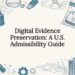 Decorative digital evidence preservation title card illustration