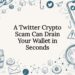 Decorative title card illustration for crypto scam article