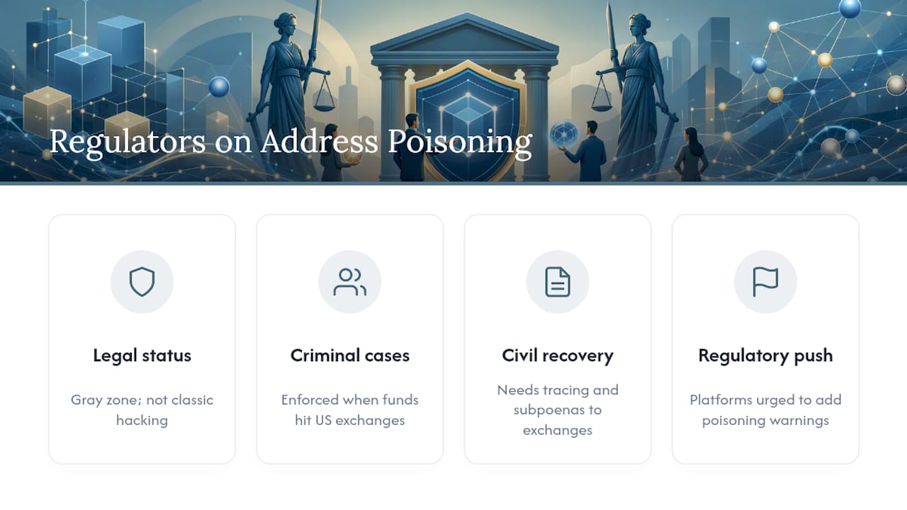 What Do Regulators Say About Address Poisoning Scams? — overview diagram