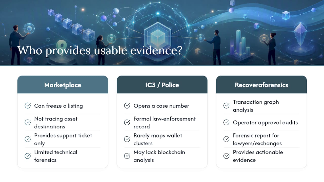 Get Legal-Grade Forensic Support From Recoveraforensics — overview diagram