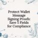 Decorative wallet signing proof title card