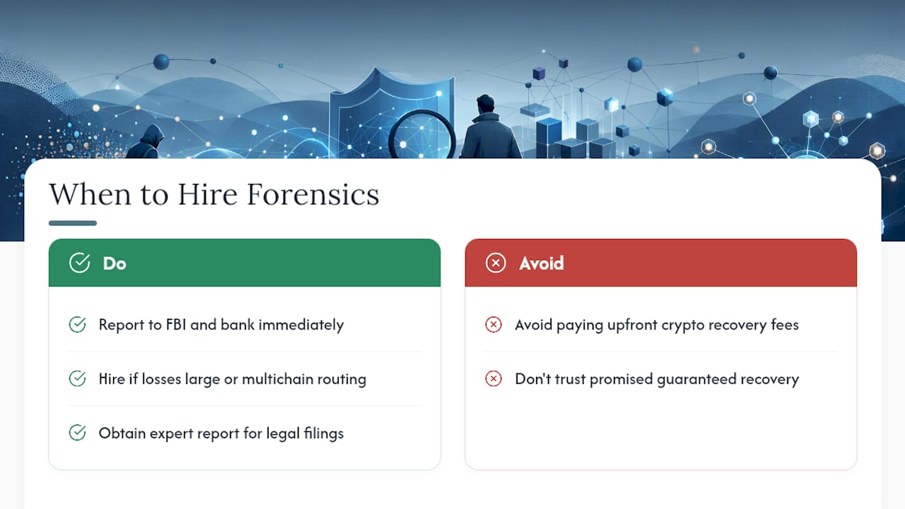 When Blockchain Forensics Is Worth Paying For — overview diagram