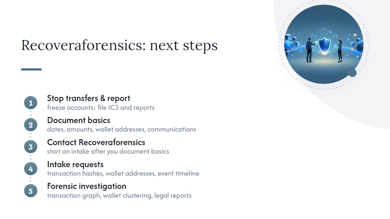 How Recoveraforensics Can Help Once You've Stopped the Bleeding — overview diagram