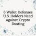 Crypto dusting defenses title card illustration