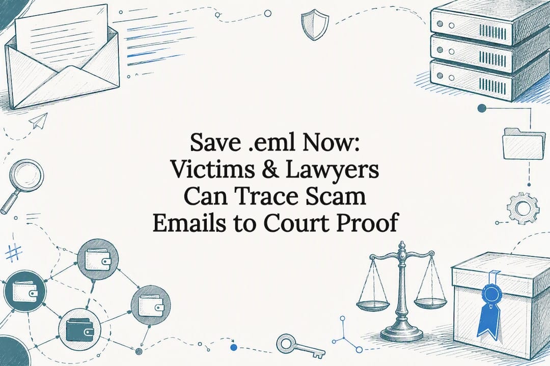 Save .eml Now: Victims & Lawyers Can Trace Scam Emails to Court Proof