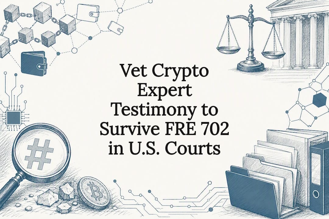 Vet Crypto Expert Testimony to Survive FRE 702 in U.S. Courts