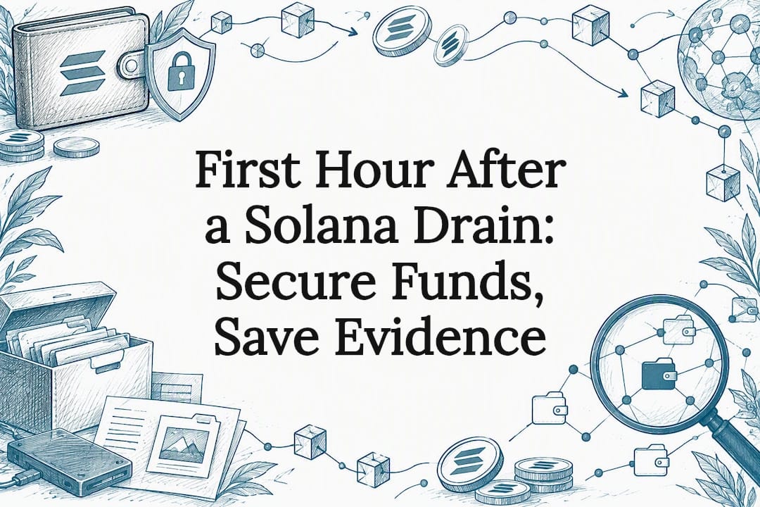 First Hour After a Solana Drain: Secure Funds, Save Evidence