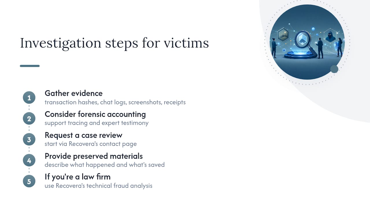 Get Professional Help Tracing and Reporting an NFT Scam — overview diagram