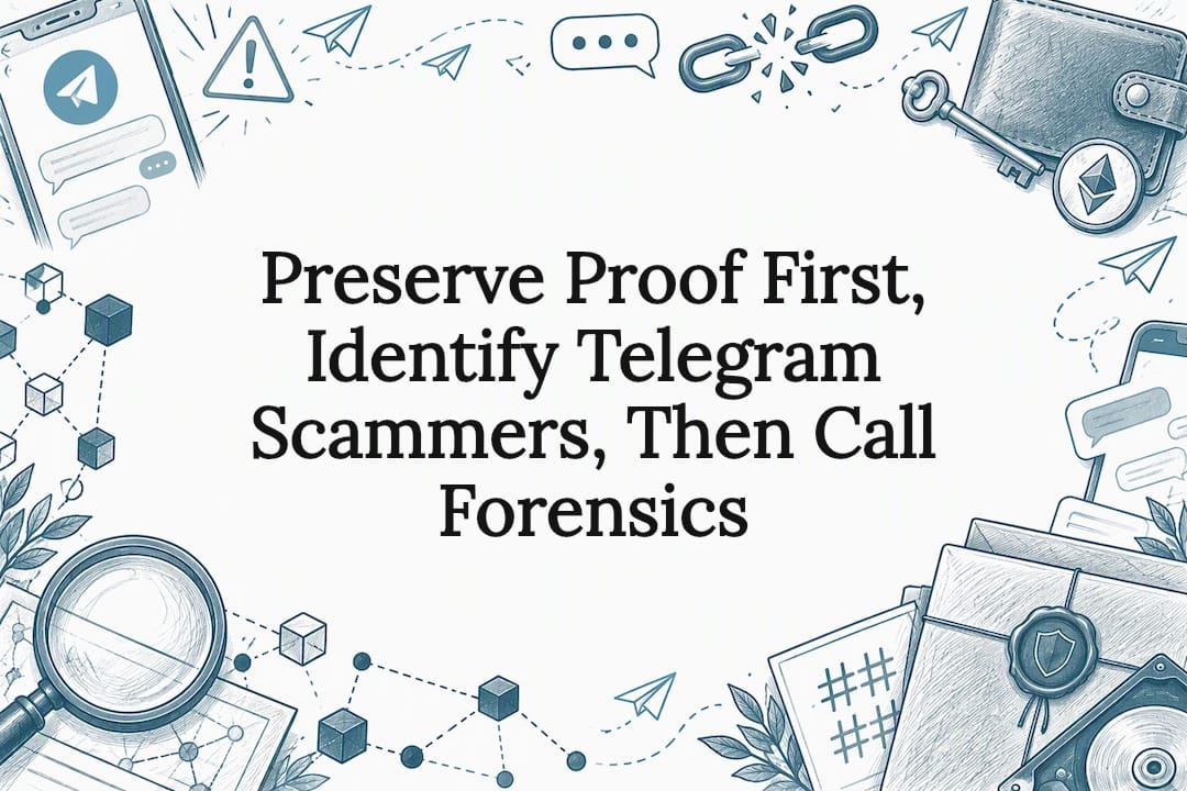 Preserve Proof First, Identify Telegram Scammers, Then Call Forensics