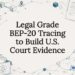 Decorative BEP-20 court evidence title card