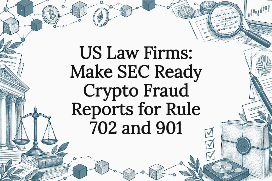 US Law Firms: Make SEC Ready Crypto Fraud Reports for Rule 702 and 901