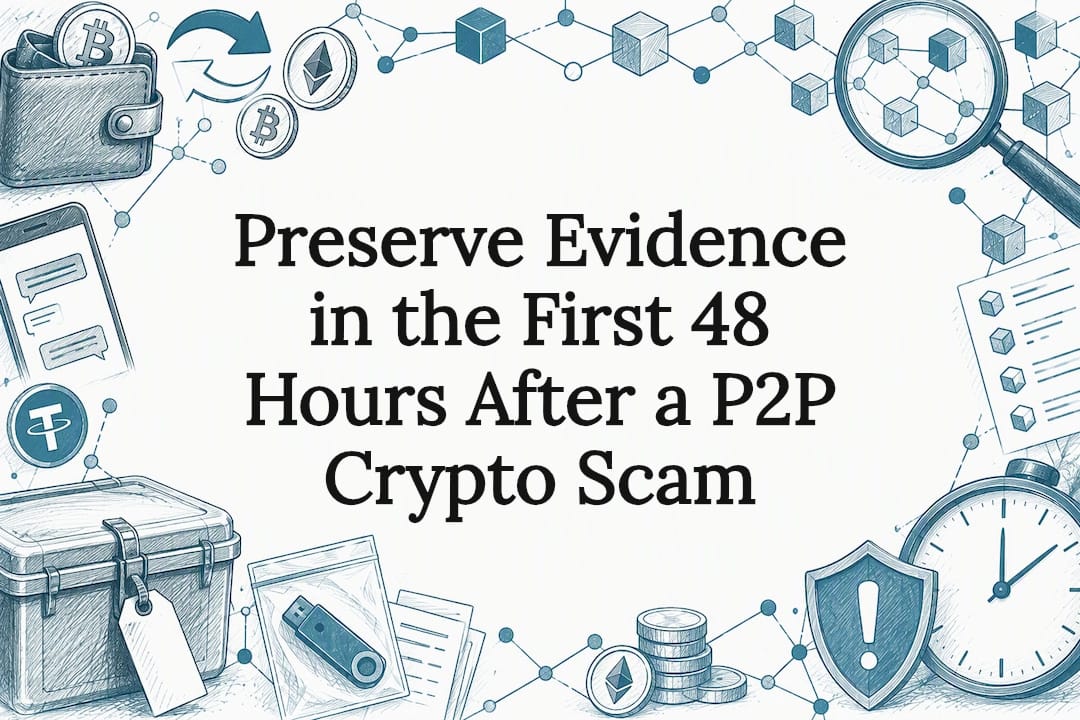 Preserve Evidence in the First 48 Hours After a P2P Crypto Scam