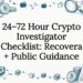 Crypto investigation checklist title card