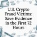 Crypto fraud evidence title card illustration