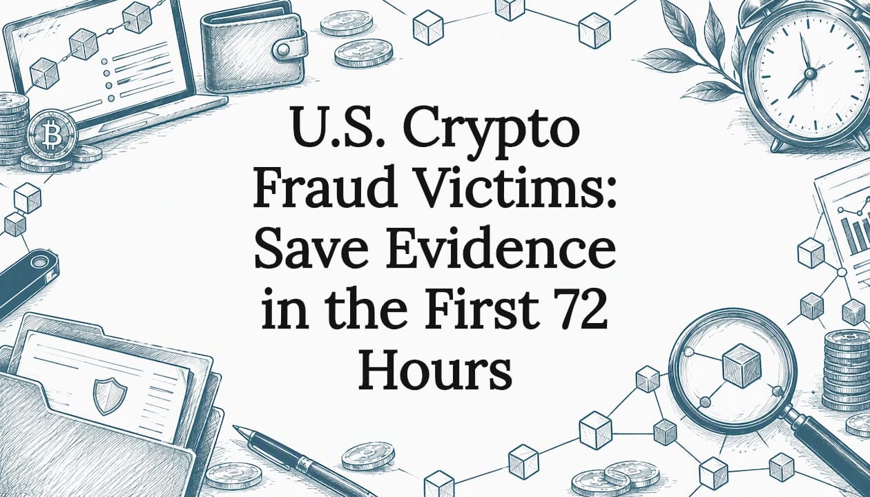 U.S. Crypto Fraud Victims: Save Evidence in the First 72 Hours