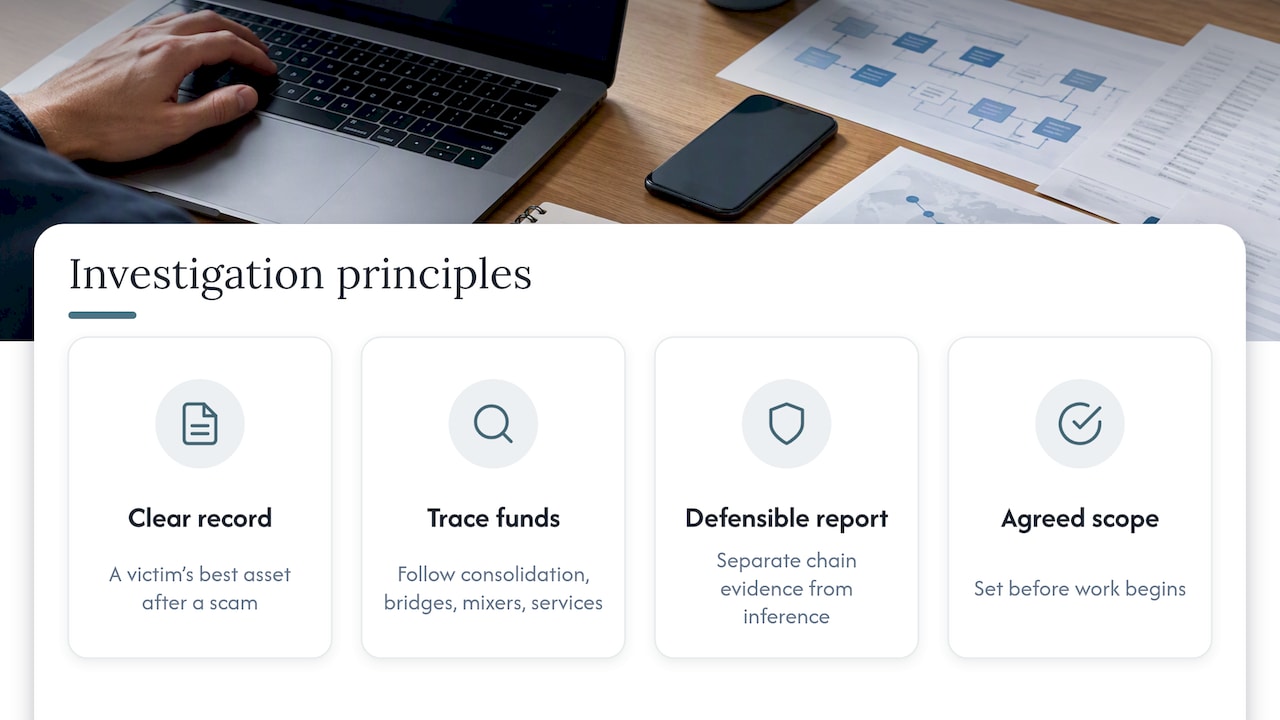 Our perspective: evidence first, promises never — overview diagram