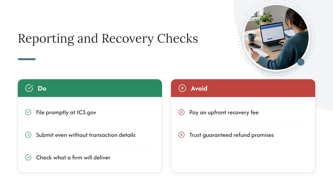 Report the scam in the United States — overview diagram